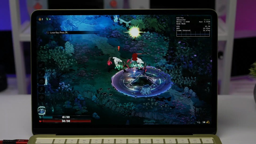 苹果最便宜笔记本MacBook Neo测试 《赛博朋克2077》可跑30帧