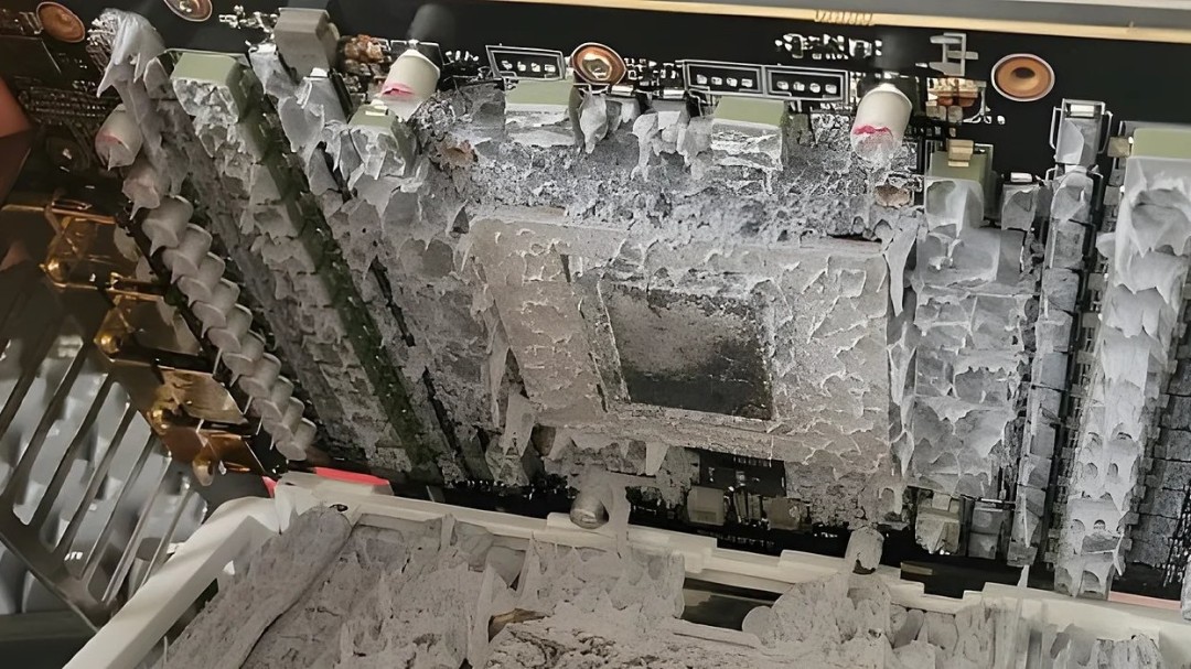 硅脂多到溢出却降不了温 玩家拆开RTX 5090后傻眼