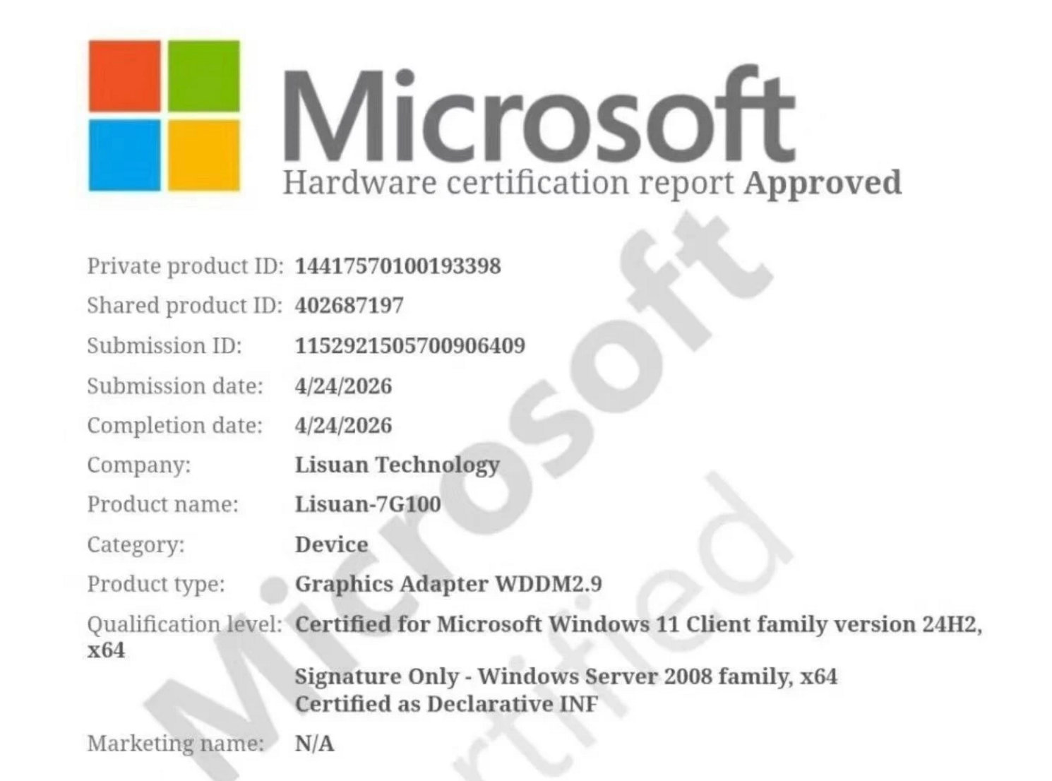 性能对标RTX 4060！国产自研6nm显卡获微软认可 砺算科技搞定Windows兼容性